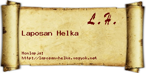 Laposan Helka névjegykártya